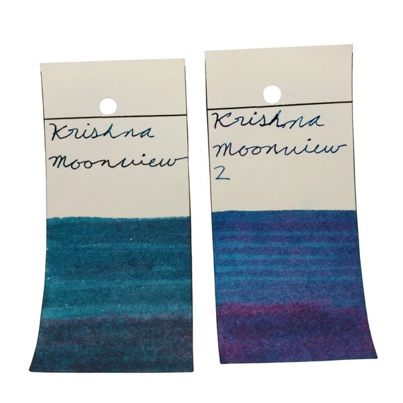 Krishna Moonview and Moonview 2 Fountain Pen Ink Set Duochrome Sheen Ink - Picture 4 of 4